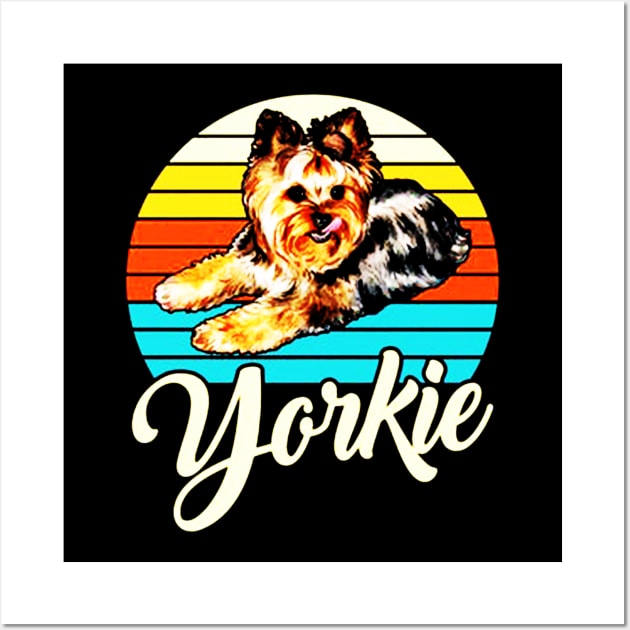 Yorkie 1970s Dog Lover Wall Art by harryq3385